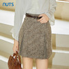 NUTS2023秋季新款复古英伦学院风设计感半身短裙女4350604A1 商品缩略图4