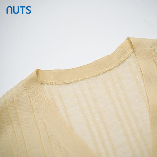 NUTS秋季新款简约时尚V领单单排扣纯色短外套女331053173 商品图2