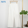 NUTS商场同款休闲裤白色高腰直筒西装裤女131073039B 商品缩略图1