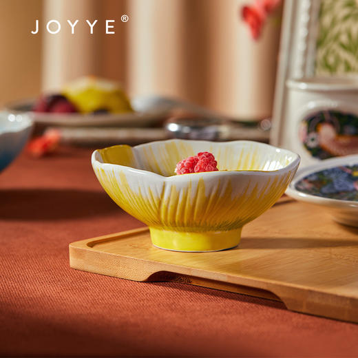 JOYYE威廉·莫里斯-系列釉下彩手绘浮雕陶瓷碗套装甜品碗礼盒4只装 商品图8