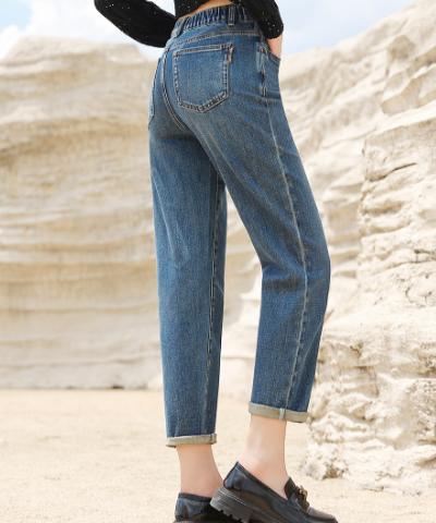 【内购不退换】【蓝S1】臣禾 四面弹牛仔老爹裤【梨形身材救星】JZ243060358 商品图3