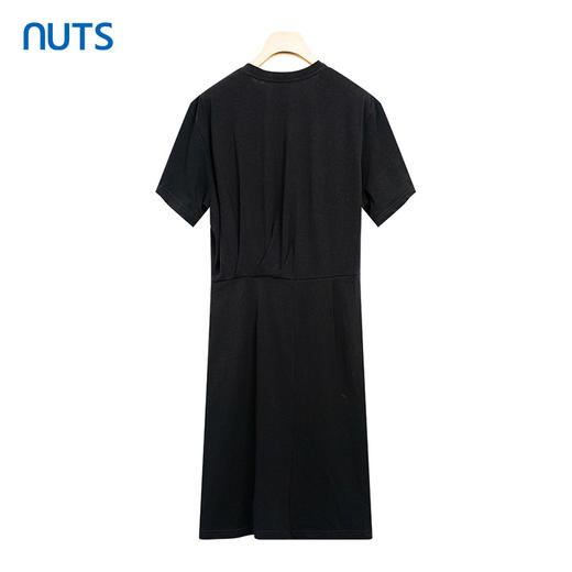 NUTS不对称高腰显瘦韩系休闲圆领夏季短袖连衣裙429102323 商品图1