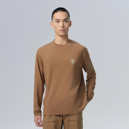 北极狐 户外男士长袖T恤 2024秋冬新款保暖圆领上衣01242117 商品图1