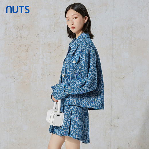 NUTS秋季新款时尚气质外套+百褶半身裙水洗牛仔套装231141087B 商品图4