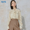 NUTS秋季新款时尚气质设计感复古图案宽松显瘦长袖衬衫231013017B 商品缩略图3