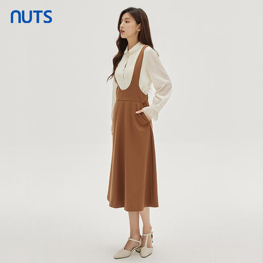 NUTS秋季新款时尚气质通勤风背带连衣裙女（不含衬衫）333101165 商品图3