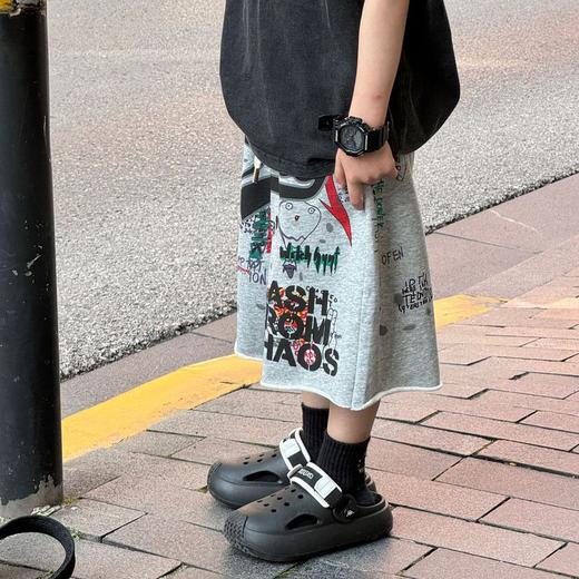 【男童时尚潮酷百搭涂鸦休闲裤】2024夏季新款韩版儿童洋气短裤潮 商品图3