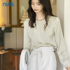 NUTS春秋缎面通勤职场轻熟风女装长袖衬衣女上衣女士4310102A1 商品缩略图3
