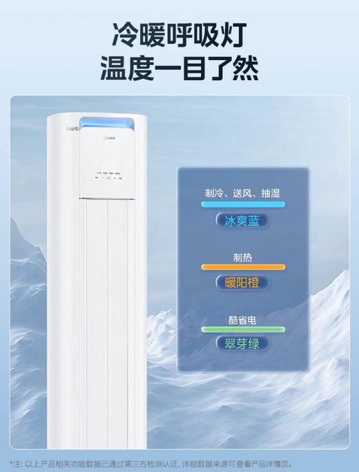 美的（Midea）空调 酷省电 新一级能效 升级PRO 变频冷暖 空调立式 客厅空调柜机 电量查询 APP远控 独立除湿 3匹 一级能效 【酷省电升级款】   JD 商品图1