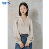 NUTS秋季新款时尚气质缎面高级感宽松显瘦长袖衬衫女231013062B 商品缩略图3