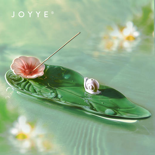 JOYYE梦里花-线香香炉陶瓷家用室内创意沉香盘檀香托香插香座底座熏香炉 商品图2