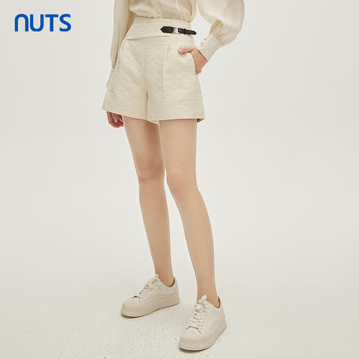 NUTS秋季新款时尚气质百搭肌理感面料休闲短裤女333072125 商品图0