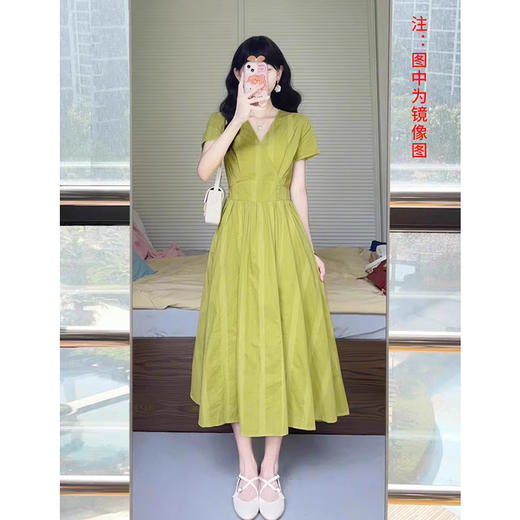 裁缝学苑AS312夏季新款短袖连衣裙纸样女装收腰V领长裙子版型 商品图2