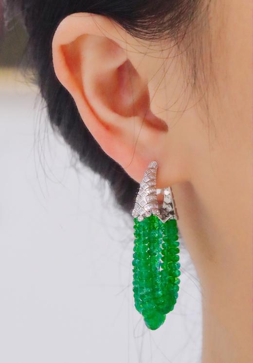 37.76ct 祖母绿耳环 商品图4