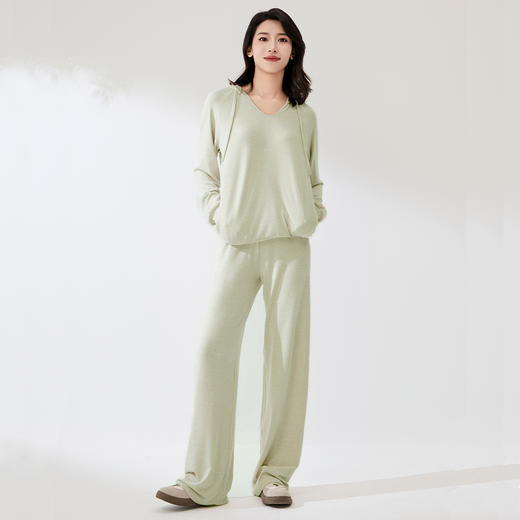 I‘d爱帝云感超柔花纱连帽休闲女士长袖居家套装 商品图6