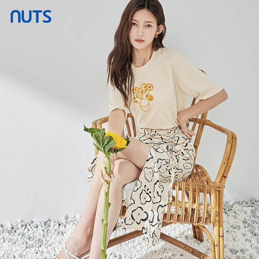 NUTS雪纺半身裙女早夏时尚妈妈装洋气气质中长款裙子429061338 商品图3