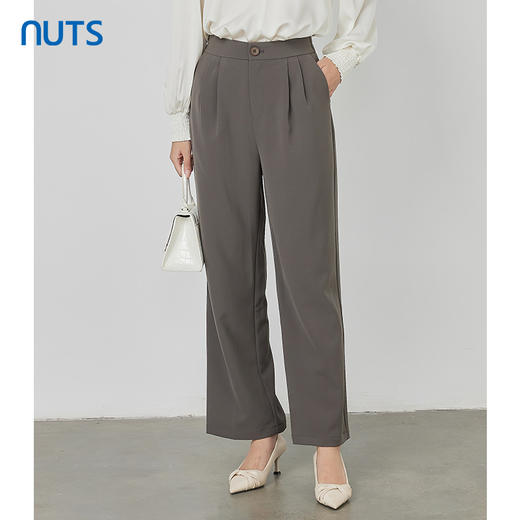 NUTS秋季新款时尚气质通勤风宽松阔腿显瘦休闲长裤女231073215 商品图0