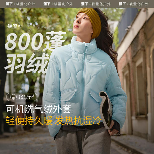 【蕉下精选】蕉下立领气绒服女CL18624外套秋冬宽松轻薄棉服保暖防风外搭棉衣 商品图0