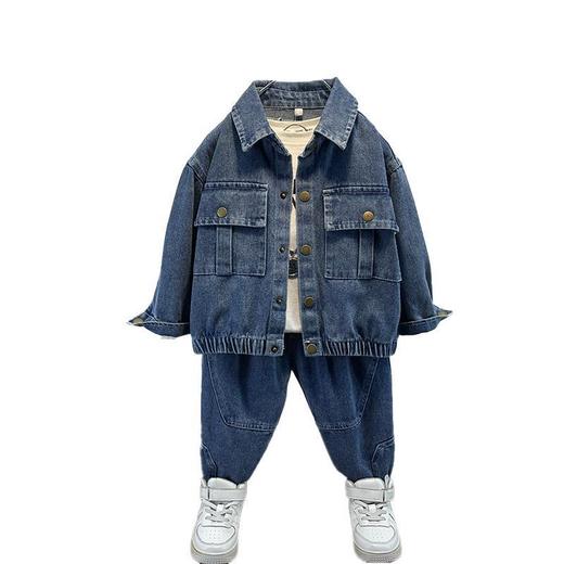 【男童春装牛仔套装】2024新款韩版男孩帅气衣服春秋儿童时髦两件套潮 商品图4