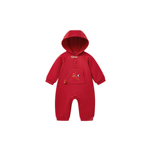 英氏婴儿衣服秋冬长袖男童连体衣宝宝拜年服喜庆衣服女童新款 商品图4