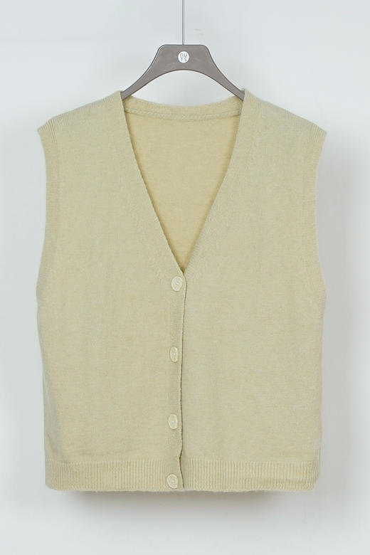 NUTS秋季新款简约休闲气质百搭宽松直筒针织开衫马夹女333053378 商品图5