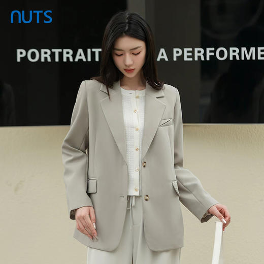 NUTS秋季新款休闲时尚气质通勤西装外套女4330409A1 商品图1