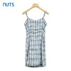 NUTS夏季新款经典格纹A字修身显瘦吊带连衣裙女221104340 商品缩略图1