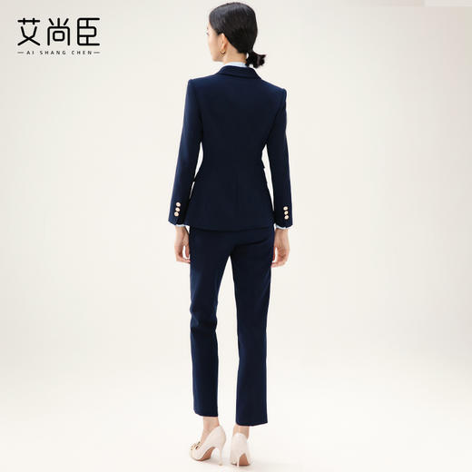 藏青色西装套装女2024新款酒店经理珠宝店前台工装职业气质工作服 商品图4