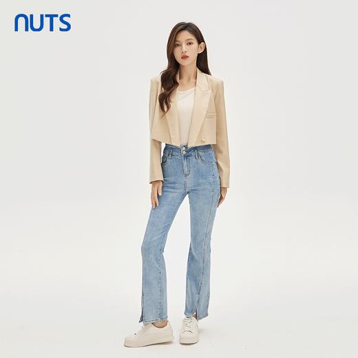 NUTS秋季新款时尚气质通勤风一粒扣设计感短款西装外套332041147 商品图2