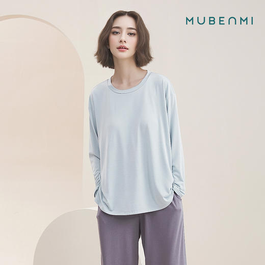 MUBENM秋款成人椰油家居服-简约宽松长袖套装女 商品图6