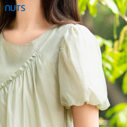 NUTS夏季新款小香风气质宽松娃娃裙减龄显瘦短袖连衣裙425101179 商品图2