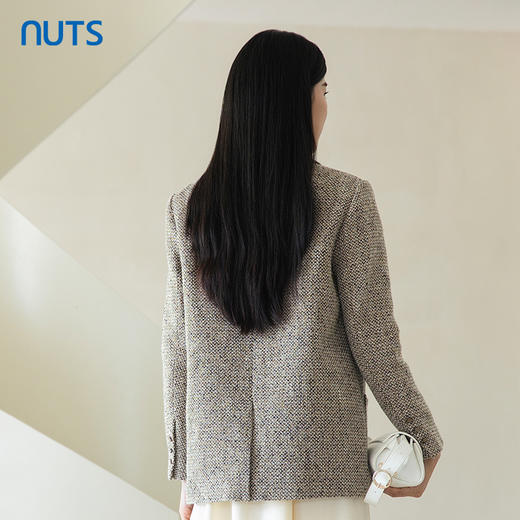 NUTS秋季新款2023时尚宽松显瘦百搭通勤风西装外套女 4350404A1 商品图4