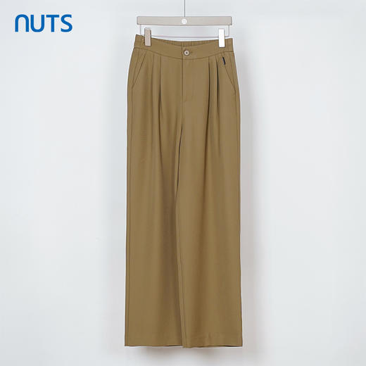 NUTS秋季新款通勤西装裤直筒纯色宽松显瘦长裤女331072293 商品图0