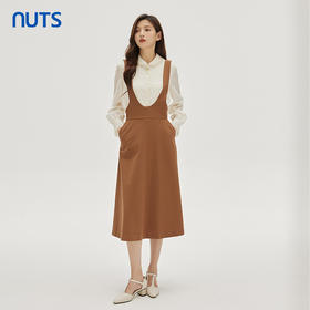 NUTS秋季新款时尚气质通勤风背带连衣裙女（不含衬衫）333101165