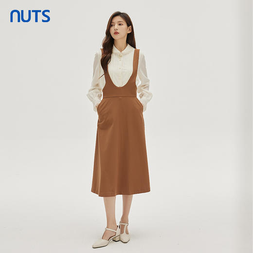 NUTS秋季新款时尚气质通勤风背带连衣裙女（不含衬衫）333101165 商品图0