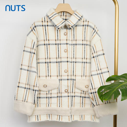 NUTS商场同款小香风毛呢外套气质短款上衣141053128 商品图0