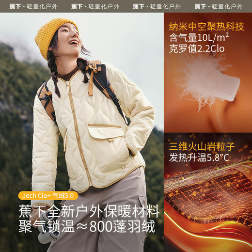 【蕉下精选】蕉下气绒服外套女CL18524轻薄保暖似羽绒防风棉衣可机洗棉服内胆夹棉外套 商品图1