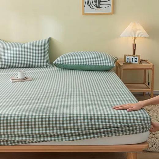 简约日式水洗棉麻床笠，柔软透气，床垫保护罩设计，固定防滑 和凌乱说摆摆 防尘隔脏，懒人必备 商品图2