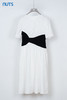 NUTS秋季新款法式收腰显瘦黑白撞色甜酷气质短袖连衣裙 商品缩略图5