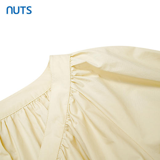 NUTS夏季时尚通勤风圆领打揽设计泡泡袖连衣裙428103465 商品图2