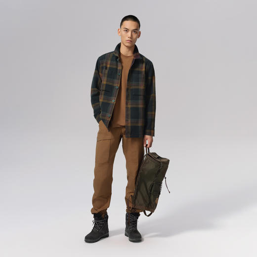 北极狐 男士格子衬衫外套 2024秋冬新款加厚保暖长袖衬衣12600226 商品图2