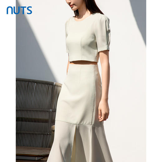 NUTS夏季新款时尚气质风通勤半身裙两件套女424141093 商品图1