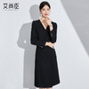 艾尚臣法式职业连衣裙女秋新款收腰女装高级感黑色教师轻奢高级感 商品缩略图3