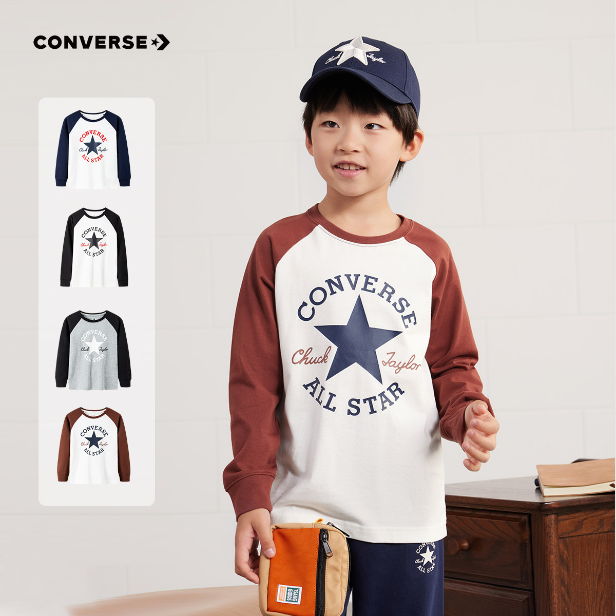 CONVERSE 春 大童小童 儿童童装T恤 CNVN-AG-F841
