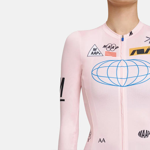 MAAP 女士 Axis Pro Jersey LS Pale Pink 长袖骑行服 商品图1