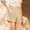 NUTS夏季新款小众高级燕麦色高腰显瘦短裤女421071027 商品缩略图4