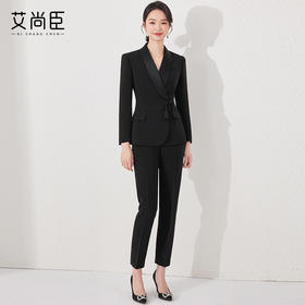 艾尚臣新中式西装套装女春秋时尚气质主持人高端正装女西服职业装