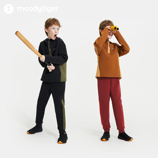 【24年秋新】moodytiger24秋新男童户外运动防风卫衣外套43110302 商品图1