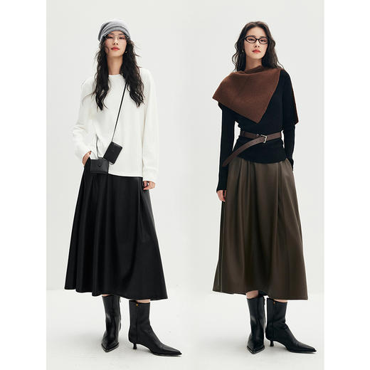 棉仓356617010-pu皮裙 商品图3