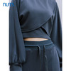 NUTS秋季新款简约运动直筒宽松高腰系带长款休闲裤4330703A1 商品缩略图3